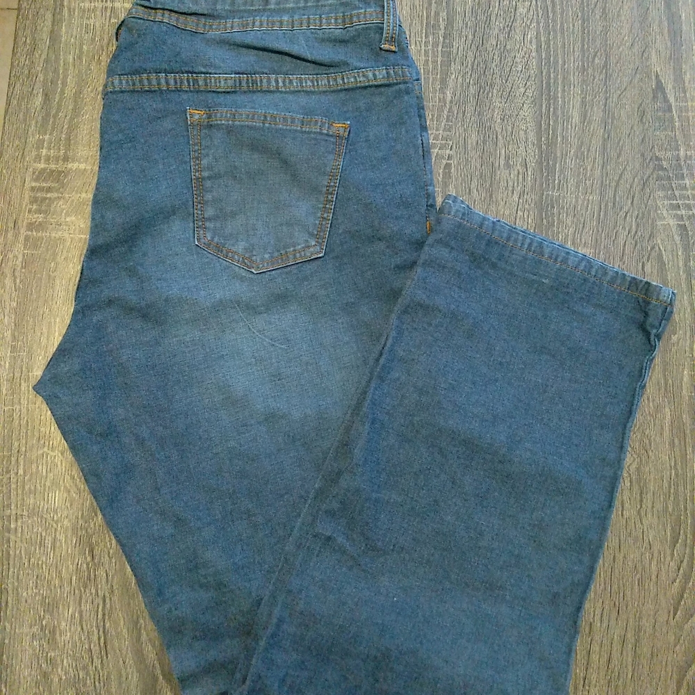 Kanva Fashion Women Stretch Blue Jeans Plus Size 18